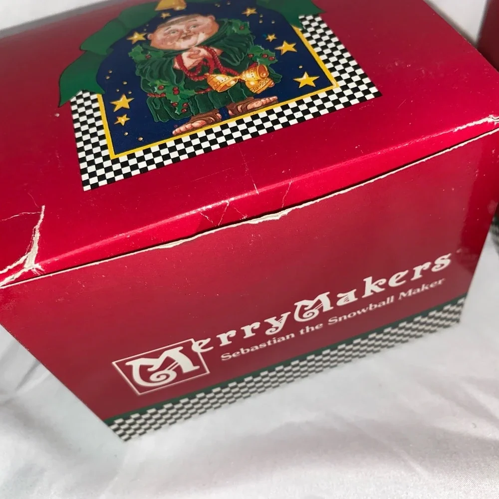 3 Dept 56 Merry‎ Makers. Snowball Maker Candy cane Striper And Peppermint Tree